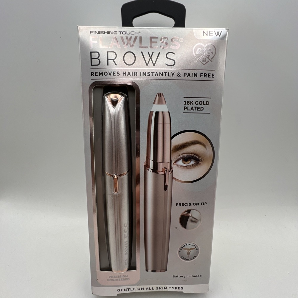 Finishing Touch Flawless Brows - Eyebrow Hair Remover Blush/Rose Gold NEW Sealed